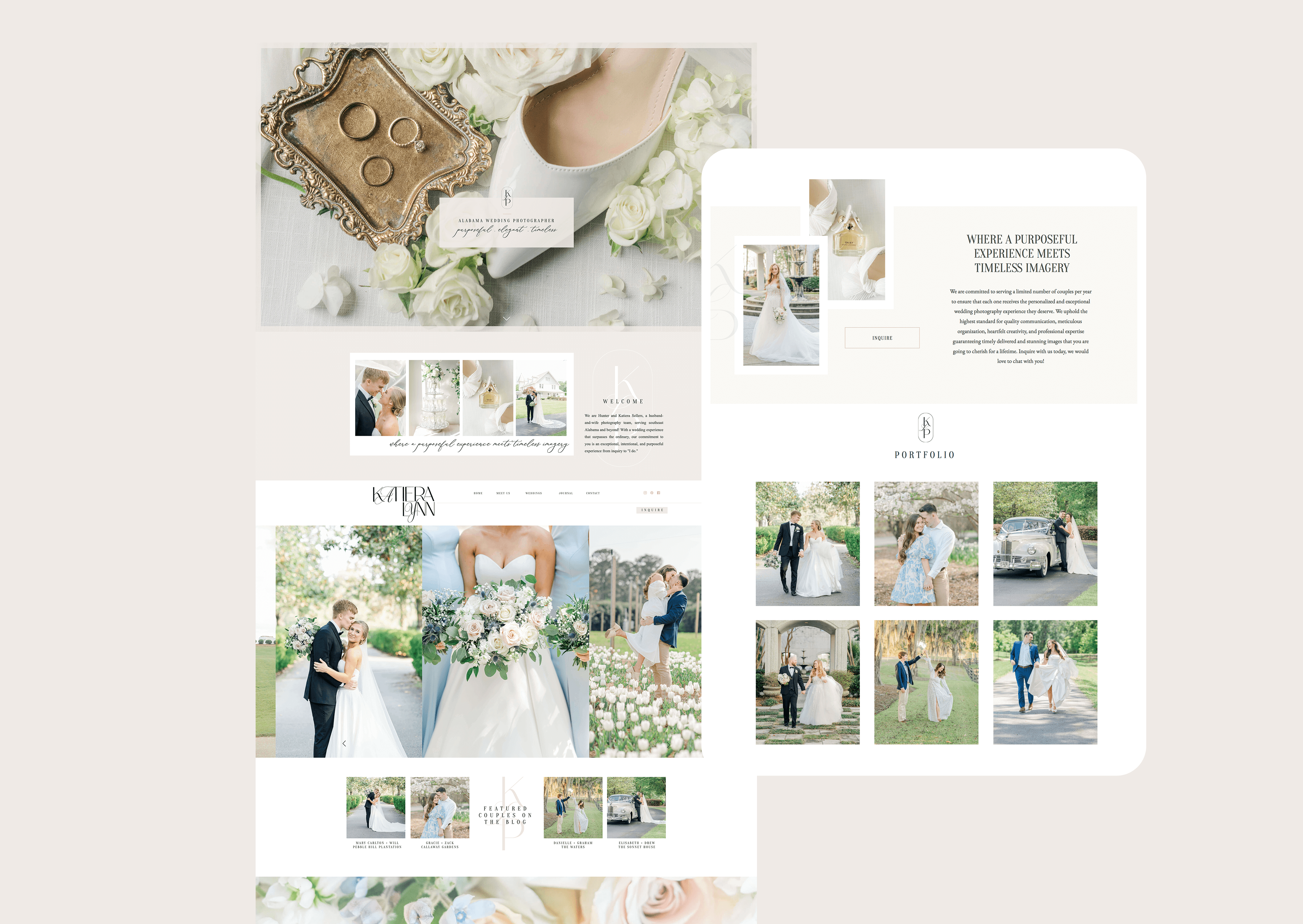 Wedding Photographer Website Mockup