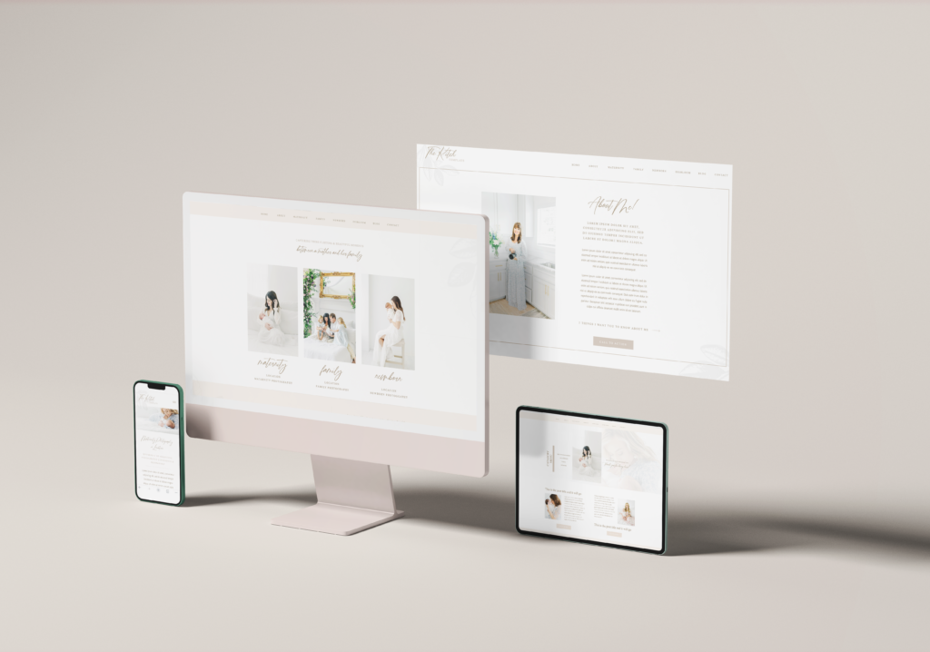 Showit Website Template for motherhood, newborn, family, heirloom photographers